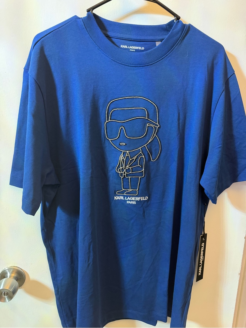 Karl Lagerfeld Royal Blue Embroidered Character Tee